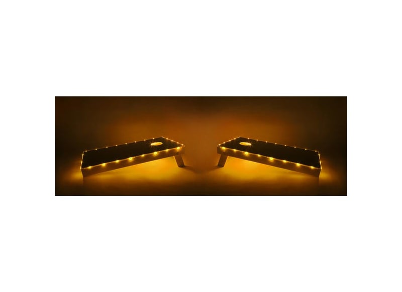 Brightz TossBrightz Gold Led Cornhole Lights Led Corn Hole Lights Cornhole Led Lights for Hole and Board Corn Hole Board Light Kit Light Up Cornhole Set Glow in The Dark Cornhole Board - Image 5